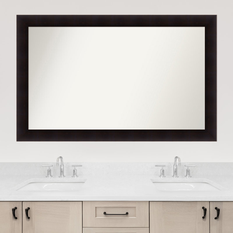 Miroir mural Jillissa, Rectangle, Noir, 32,75 po x 51,75 po