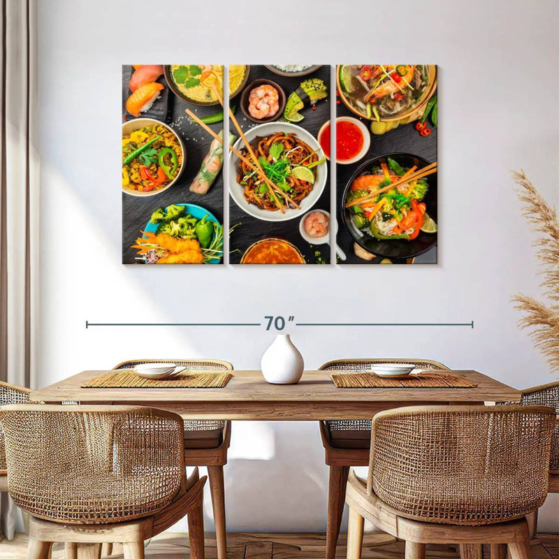 Festin asiatique Yarlin, H 36 po x l 57 po