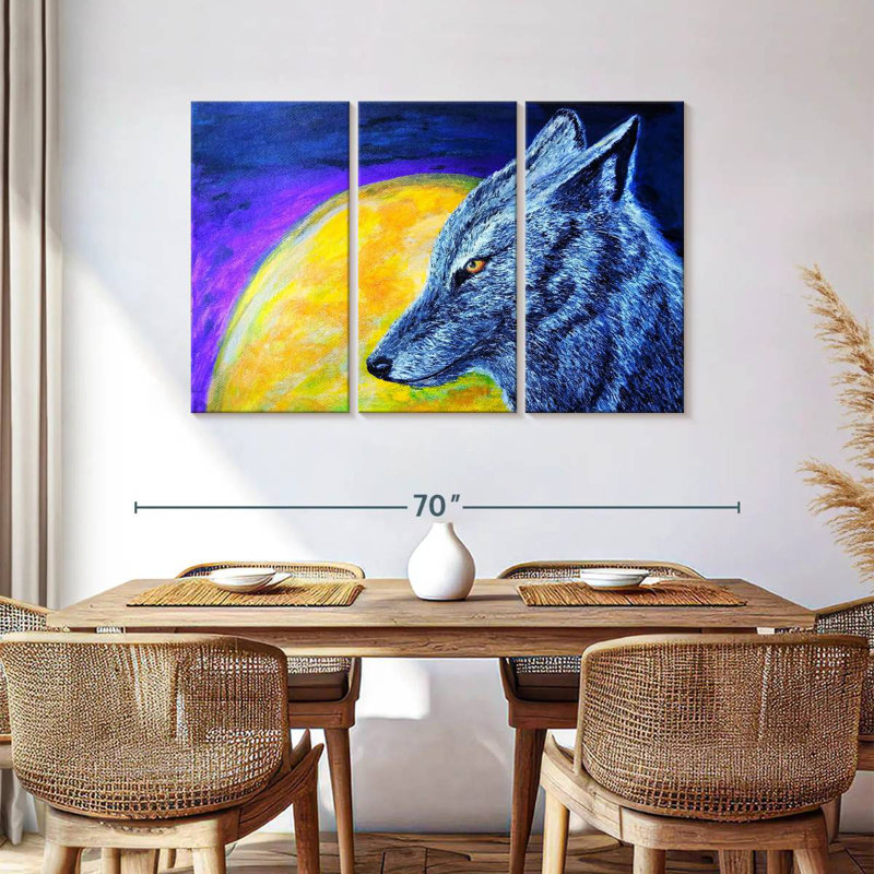 Brampt Blue Coyote, 36" H x 57" W