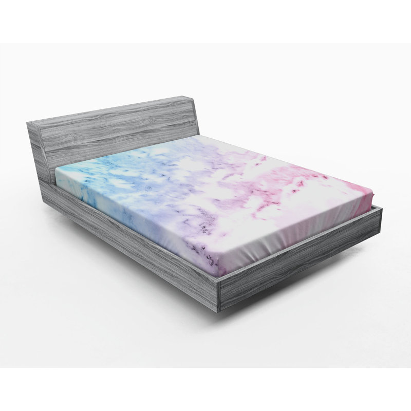 Microfiber Abstract Fitted Sheet, Full Fitted Sheet