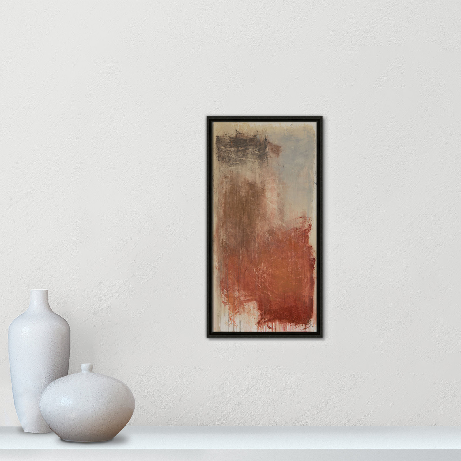 Autumn Over The Rivera Print by , 25.5" H x 13.5" W, Espresso
