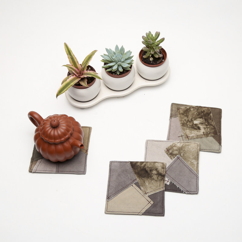 Sous-verres en patchwork, ensemble de 4