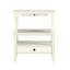 Table de chevet blanche classique classique avec espace de rangement pratique attrayant pour une chambre à coucher exquise
