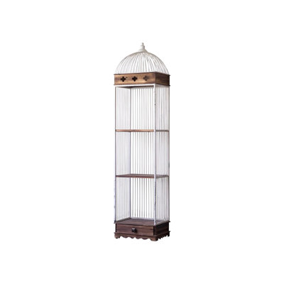 White Solid Wood + Iron Display Cases