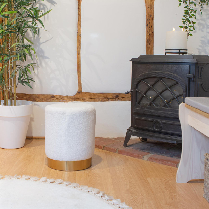 Harbour Housewares - Round Boucle Pouffe