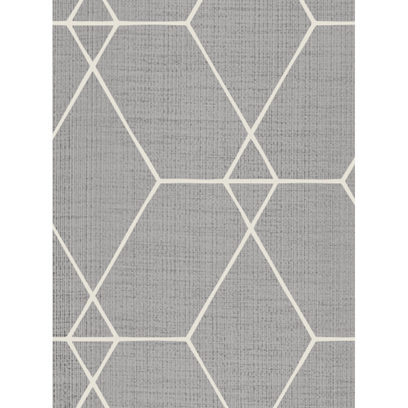 Panneau de papier peint adhésif Stimsone Hexagon Art Deco, Gris orage, L 2 pi x L 18 pi