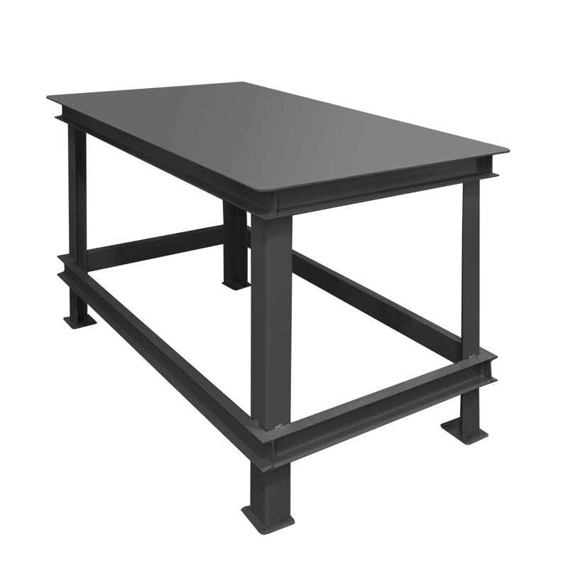 Établi avec plan de travail en acier extra lourd, H 24 po x l 48 po x P 36 po