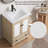Modern Bathroom Vanity With Integrated Porcelain Sink And Soft-Close Adjustable Hinges For Customized, Durable Functionality.