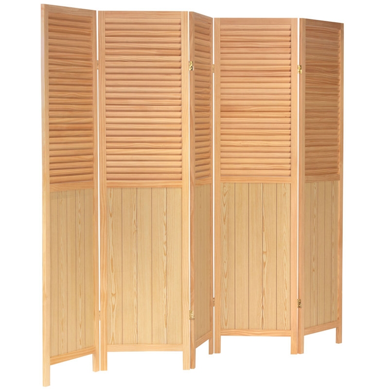 Pavillon de jardin permanent en métal Grand paravent à lambris, 5, Naturel