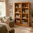 Backacre Double Wide Wood Bookcase,Bookshelf, Tall Storage and Display Bookshelf for Home Office and Living Room-123131066-16394636