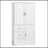 Tall And Wide Storage Cabinet With Doors For Bathroom/Office, Three Drawers