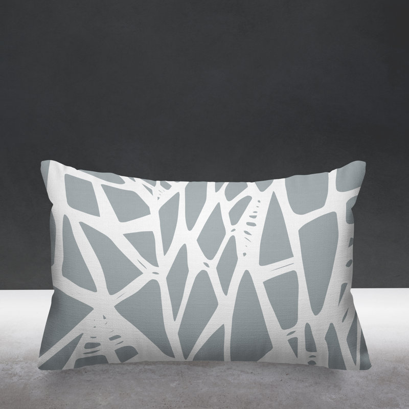 Coussin intérieur / extérieur Rodman Tribal Abstract, gris