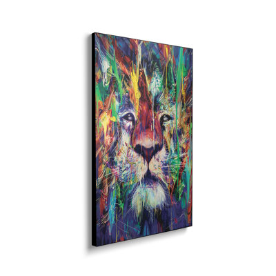 Reproduction d'art sur toile en métal, "I Lion" par Nicebleed