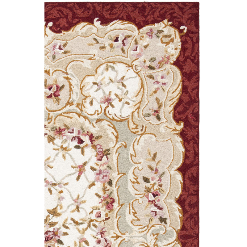 Brayton Hand Hooked Wool Pile Floral Rug, Runner 2'6" x 6'
