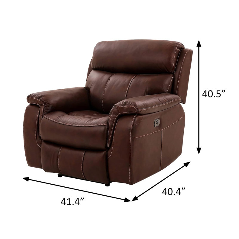 Fauteuil inclinable électrique 41,4 po, brun