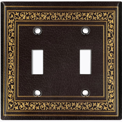 Patterned 2 - Gang Toggle Light Switch Standard Wall Plate