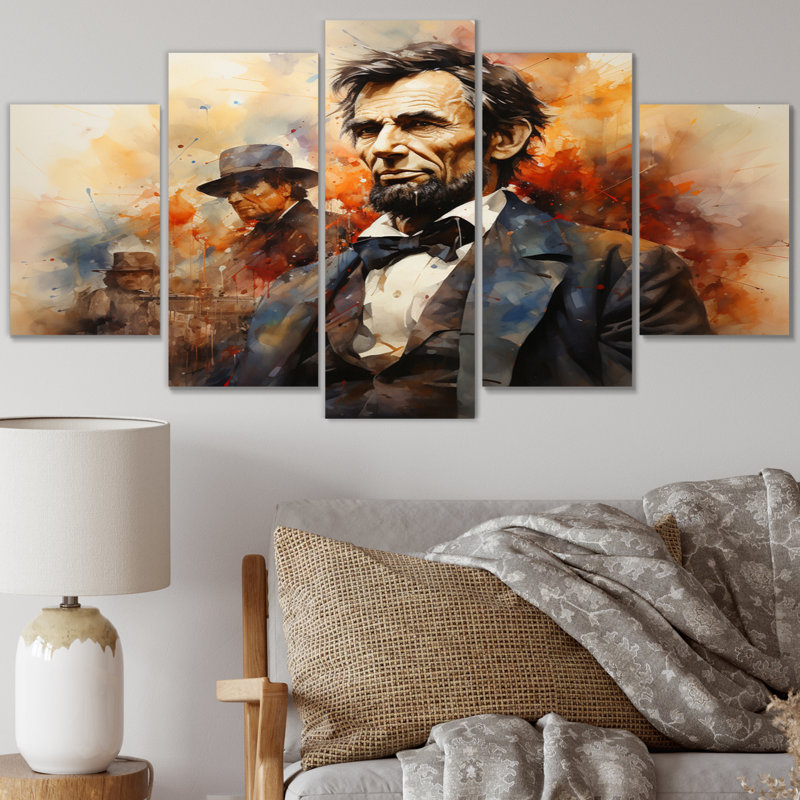 «The Emancipation Proclamation Colors», reproduction d'art sur toile historique - 5 panneaux