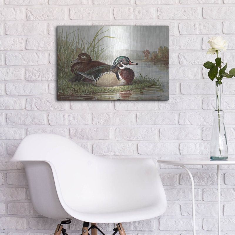  «Resting Duck 2» par Stellar Design Studio, art mural en métal, 24 po x 16 po, H 16 po x l 24 po