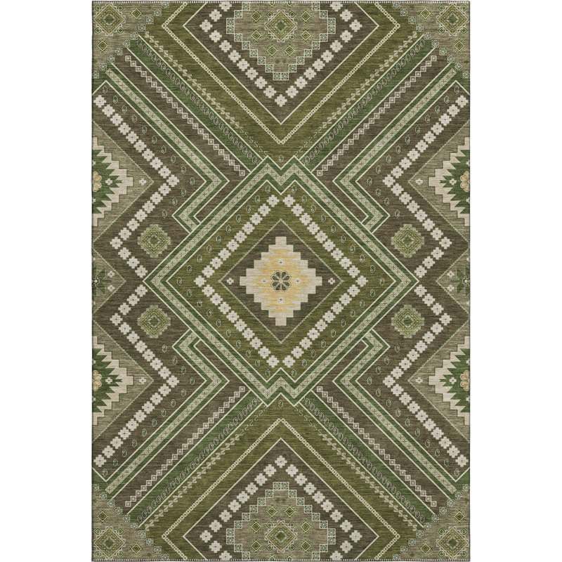 Premium Machine Washable Colmenero AMF1010 Tribal Rug, Rectangle 8' x 10'