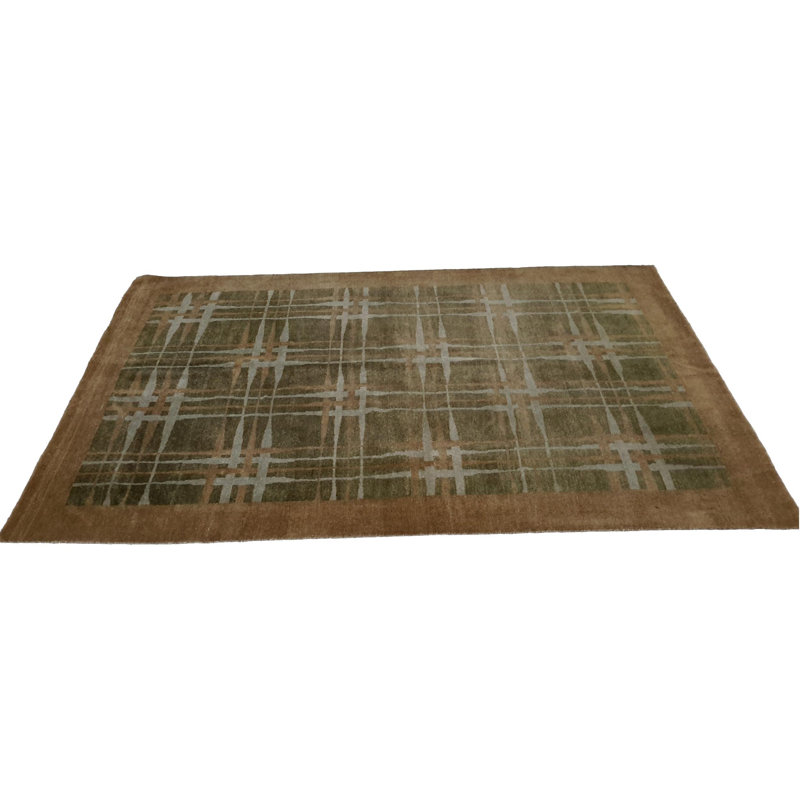 Canvello Hand Made Modern All Over Indo Gabbeh Rug - 4'7'' X 6'6''