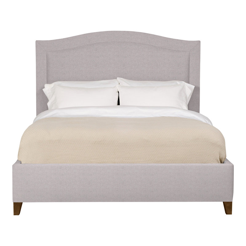 Caroline/Casey Solid Wood Bed, Nadia Linen, Queen, Havana
