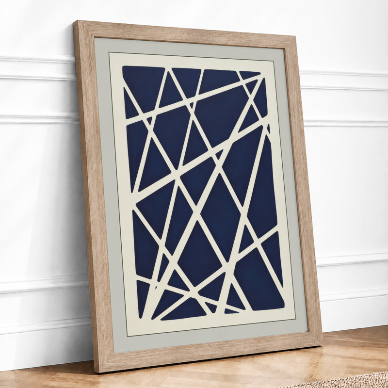 Linear Web Geometric - Print, A2 - 59.4 x 42.0 cm, Oak