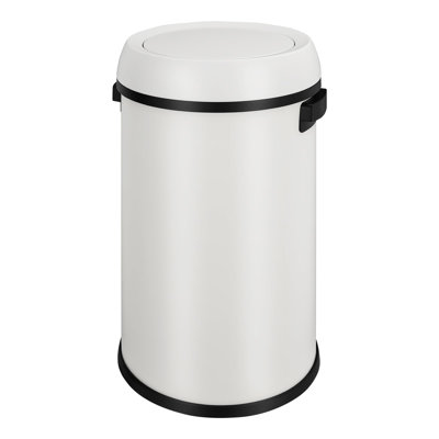 Poubelle à battant 17 gallons / 65 L, poubelle en acier inoxydable, poubelle de qualité commerciale