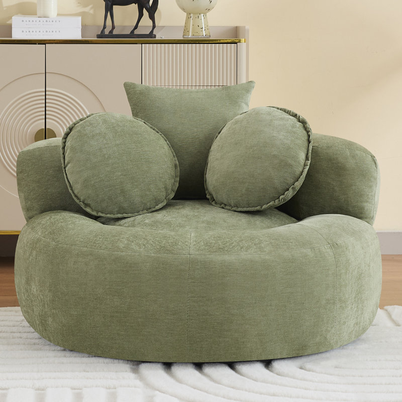 42" Low-Profile Floor Hugge Compression Chair, Green, No