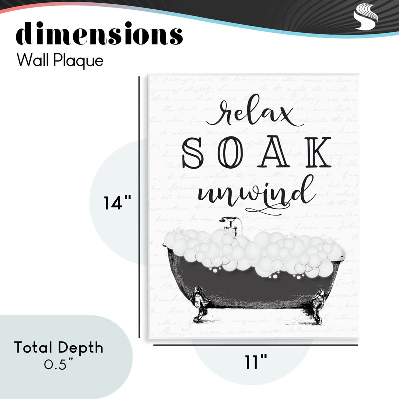 Plaque murale Soak Unwind