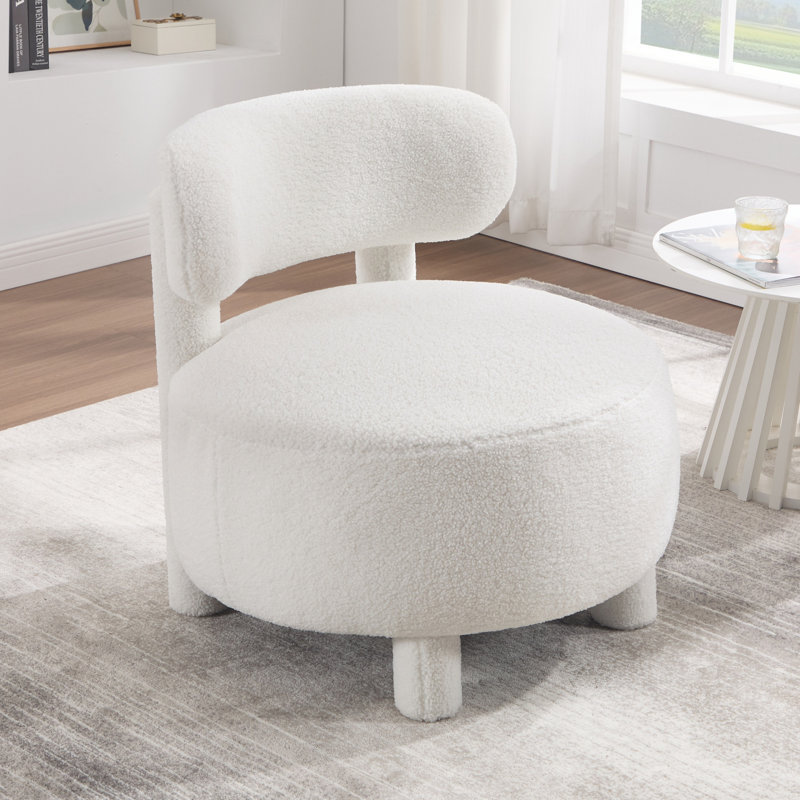Fauteuil d'appoint Teddy, Blanc