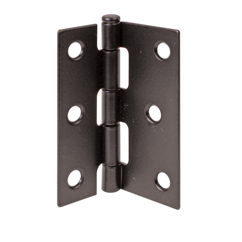 Matte Black Steel Screen/Storm Door Replacement Hinges, 3 Inches, Set of 2