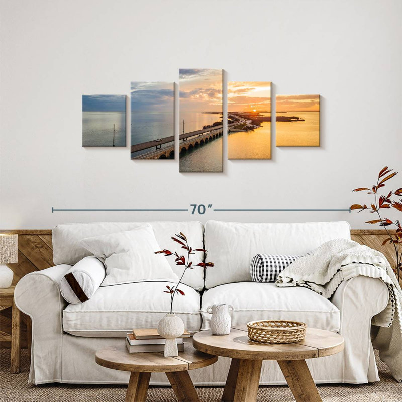 Seven Mile Bridge Sky, 24" H x 55" W