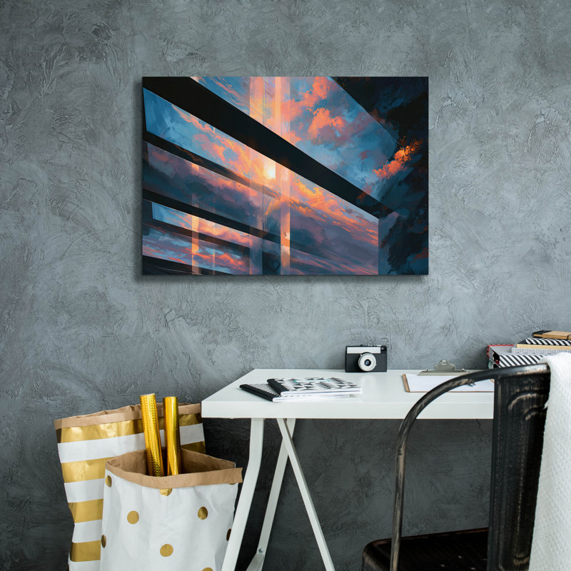  «Contemporary Sky 2» par Ann Klee, art mural sur toile, 26 po x 18 po, H 18 po x l 26 po