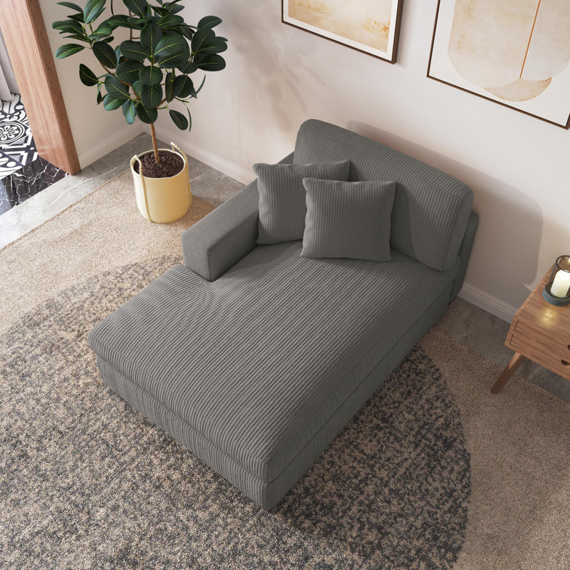 Milbrey Desborough Chaise Lounge, Left Hand Facing, Light Grey
