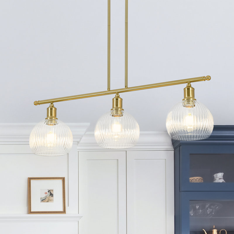 3 - Light Brushed Brass Pendant