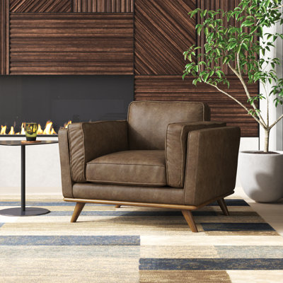 Fauteuil en cuir véritable Allotey