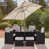 Black/Cream Umbrella