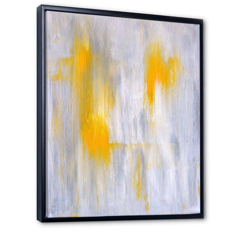 Fusion de l'abstrait - Peinture, H 20 po x l 12 po, Cadre flottant noir