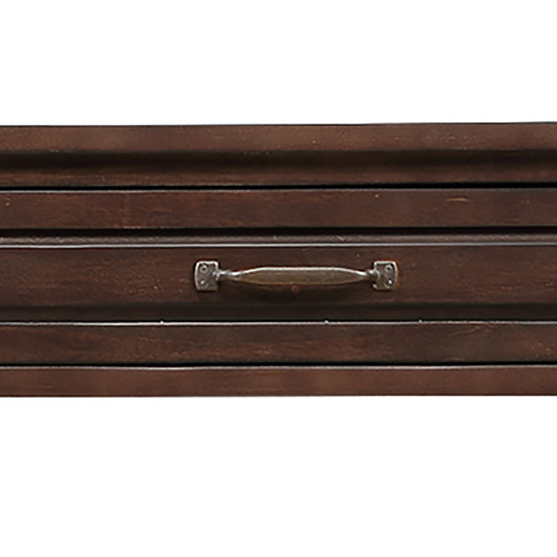 Console Aakarsh de 63,41 po de largeur avec 3 tiroirs et une tablette inférieure, Espresso
