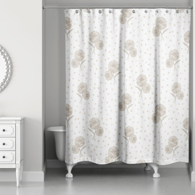 Rideau de douche simple à motif floral