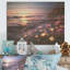 «Sunset Floral Beach Flourish III» - Reproduction de plage sur bois-689255088