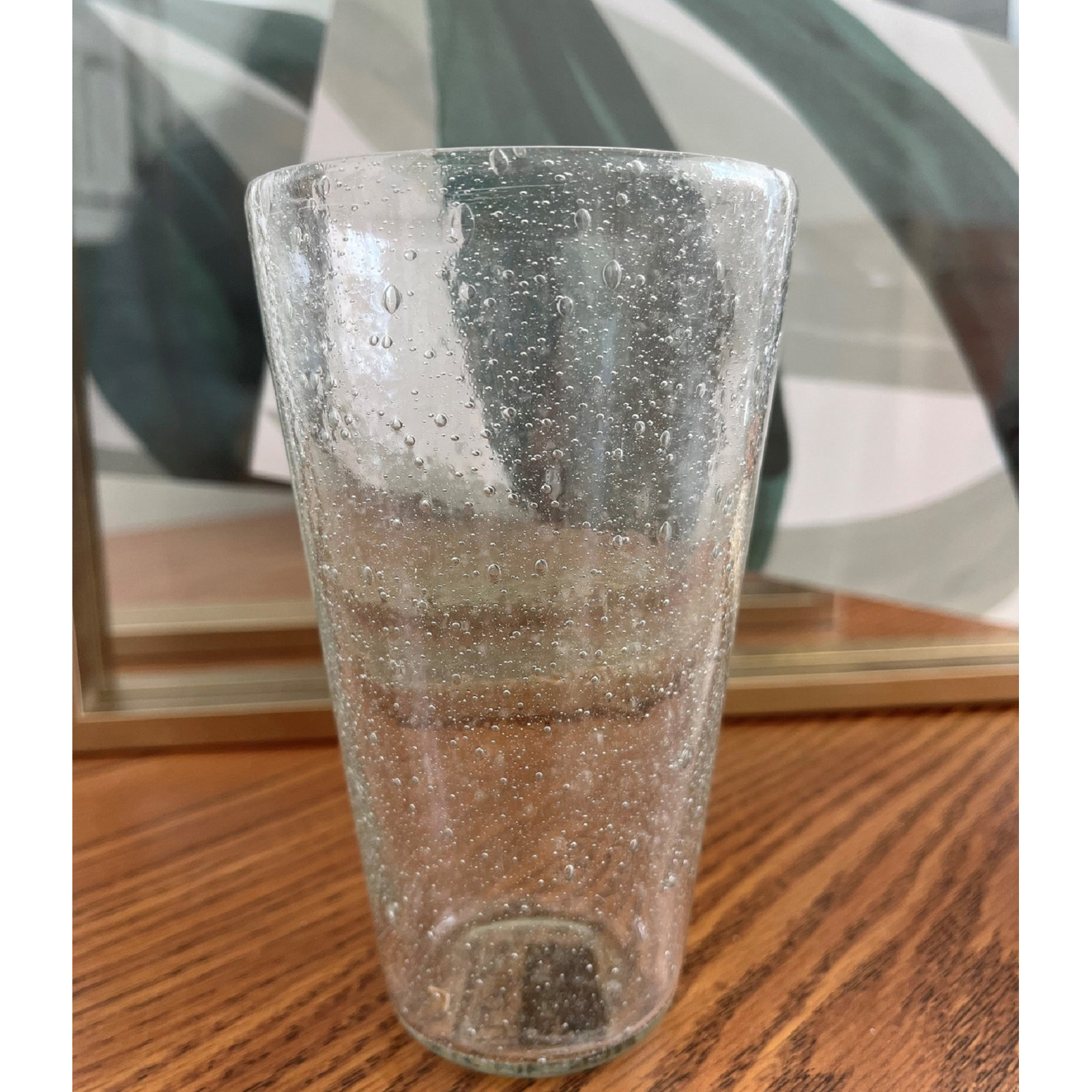 Thyme Bubble Glass Pint Glasses