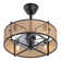 18" Rattan Caged Ceiling Fan with Light Kit and Remote Control