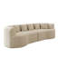 Canapé modulaire incurvé surdimensionné, 106,3 pouces, canapé moderne sans os avec 6 coussins en velours côtelé luxueux avec siège profond-648546922