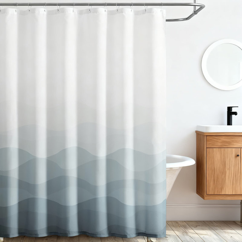 Rideau de douche Ombre Ocean Wave, Gris