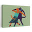 Elegant Cat Tango Elegant Playful Retro Cat Wall Art Print 1 Piece Wrapped Canvas Wall Art-348235097