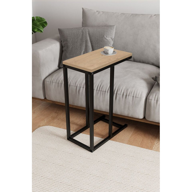 Ajamu Solid Wood C Table End Table, Sapphire Oak