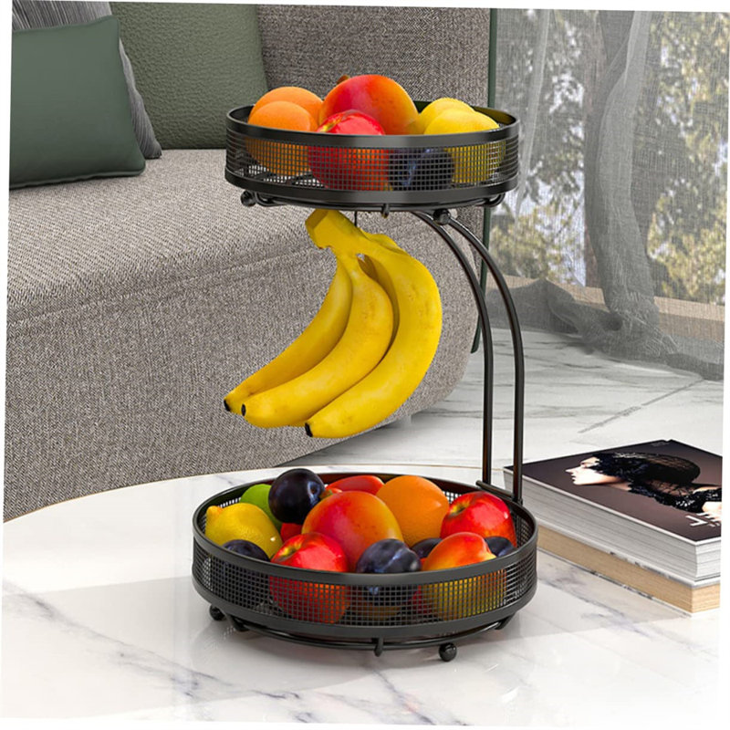 Panier de fruits en métal 2tiers