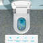 Toilette intelligente avec bidet intégré, ouverture et fermeture automatiques, siège chauffant allongé, capteur de pied encastré, affichage DEL, lavage à l'eau chaude, sécheuse, veilleuse
