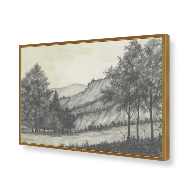 «Windswept Valley I» par Michael Willett, reproduction d'art, H 24 po x l 36 po, Brun